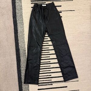 House of cb Leather Straight-Leg Pants